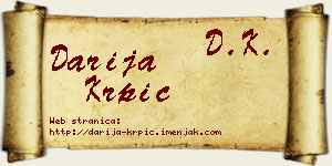 Darija Krpić vizit kartica